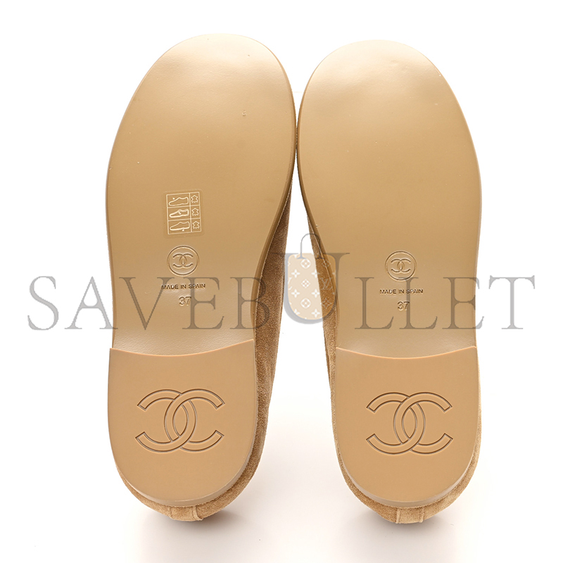 CHANEL SUEDE CALFSKIN CC LOAFERS G45886